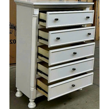 B502-45 : Tủ Đứng 5 Ngăn Kéo - Màu Trắng